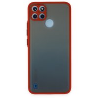 Newface Realme C25Y Kılıf Montreal Silikon Kapak - Kırmızı