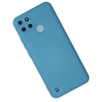 Newface Realme C25Y Kılıf Nano içi Kadife Silikon - Mavi