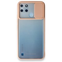 Newface Realme C25Y Kılıf Palm Buzlu Kamera Sürgülü Silikon - Pembe