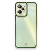 Newface Realme C35 Kılıf Liva Lens Silikon - Yeşil