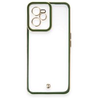 Newface Realme C35 Kılıf Liva Lens Silikon - Yeşil