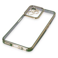 Newface Realme C35 Kılıf Liva Lens Silikon - Yeşil