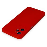 Newface Realme C35 Kılıf Nano içi Kadife Silikon - Kırmızı