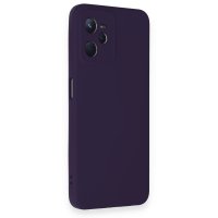 Newface Realme C35 Kılıf Nano içi Kadife Silikon - Mor