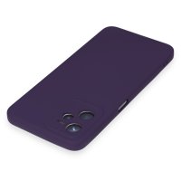 Newface Realme C35 Kılıf Nano içi Kadife Silikon - Mor