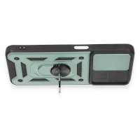 Newface Realme C35 Kılıf Pars Lens Yüzüklü Silikon - Yeşil