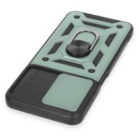 Newface Realme C35 Kılıf Pars Lens Yüzüklü Silikon - Yeşil