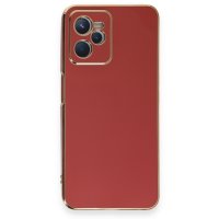 Newface Realme C35 Kılıf Volet Silikon - Kırmızı