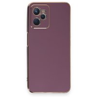 Newface Realme C35 Kılıf Volet Silikon - Mor
