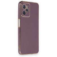 Newface Realme C35 Kılıf Volet Silikon - Mor