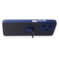 Newface Realme C53 Kılıf Montreal Yüzüklü Silikon Kapak - Lacivert