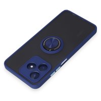 Newface Realme C53 Kılıf Montreal Yüzüklü Silikon Kapak - Lacivert