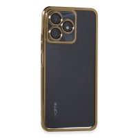Newface Realme C53 Kılıf Razer Lensli Silikon - Gold