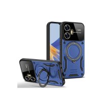 Newface Realme C55 Kılıf Joy Lens Standlı Kapak - Lacivert