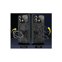 Newface Realme C55 Kılıf Joy Lens Standlı Kapak - Siyah
