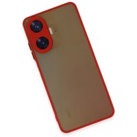 Newface Realme C55 Kılıf Montreal Silikon Kapak - Kırmızı