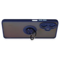 Newface Realme C55 Kılıf Montreal Yüzüklü Silikon Kapak - Lacivert