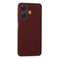 Newface Realme C55 Kılıf Nano içi Kadife Silikon - Bordo