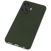 Newface Realme C55 Kılıf Nano içi Kadife Silikon - Koyu Yeşil