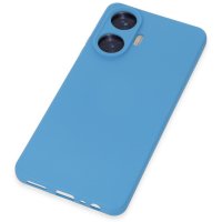 Newface Realme C55 Kılıf Nano içi Kadife Silikon - Mavi