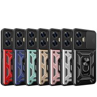 Newface Realme C55 Kılıf Pars Lens Yüzüklü Silikon - Gümüş