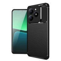 Newface Realme C63 Kılıf Auto Focus Karbon Kapak - Siyah