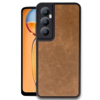 Newface Realme C65 Kılıf Aras Deri Kapak - Taba