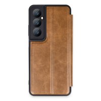 Newface Realme C65 Kılıf Flip Cover - Taba