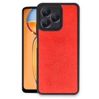 Newface Realme Note 50 4G Kılıf Aras Deri Kapak - Kırmızı