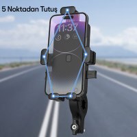 Newface RHO-C30 Motosiklet Telefon Tutucu - Siyah