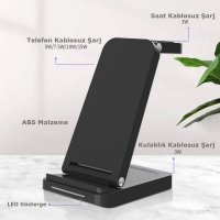 Newface S90 4in1 Kablosuz Şarj Masaüstü Set - Siyah