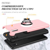 Newface Samsung Galaxy A01 Core Kılıf Elit Yüzüklü Kapak - Pembe