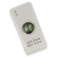 Newface Samsung Galaxy A01 Core Kılıf Gros Yüzüklü Silikon - Yeşil