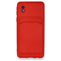 Newface Samsung Galaxy A01 Core Kılıf Kelvin Kartvizitli Silikon - Kırmızı