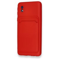 Newface Samsung Galaxy A01 Core Kılıf Kelvin Kartvizitli Silikon - Kırmızı