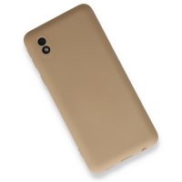 Newface Samsung Galaxy A01 Core Kılıf Nano içi Kadife Silikon - Bej