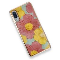 Newface Samsung Galaxy A02 Kılıf Çiçekli Silikon - Pembe