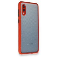 Newface Samsung Galaxy A02 Kılıf Miami Şeffaf Silikon - Kırmızı