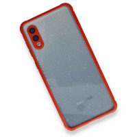 Newface Samsung Galaxy A02 Kılıf Miami Şeffaf Silikon - Kırmızı
