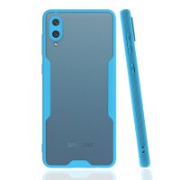 Newface Samsung Galaxy A02 Kılıf Platin Silikon - Mavi