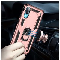 Newface Samsung Galaxy A02 Kılıf Sofya Yüzüklü Silikon Kapak - Rose