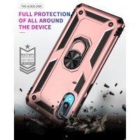 Newface Samsung Galaxy A02 Kılıf Sofya Yüzüklü Silikon Kapak - Rose