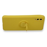 Newface Samsung Galaxy A02 Kılıf Viktor Yüzüklü Silikon - Sarı