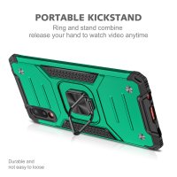 Newface Samsung Galaxy A02 Kılıf Zegna Yüzüklü Silikon Kapak - Koyu Yeşil