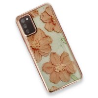 Newface Samsung Galaxy A02S Kılıf Çiçekli Silikon - Rose