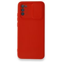 Newface Samsung Galaxy A02S Kılıf Color Lens Silikon - Kırmızı