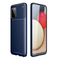 Newface Samsung Galaxy A02S Kılıf Auto Focus Karbon Kapak - Lacivert