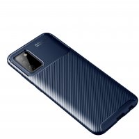 Newface Samsung Galaxy A02S Kılıf Focus Karbon Silikon - Lacivert