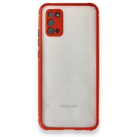 Newface Samsung Galaxy A02S Kılıf Miami Şeffaf Silikon - Kırmızı