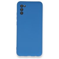 Newface Samsung Galaxy A02S Kılıf Nano içi Kadife  Silikon - Mavi